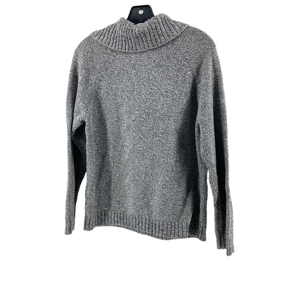 Karen Scott Women's Gray Long Sleeve Collared Knit Sweater Size Medium - Picture 3 of 9